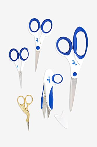 DMC - Scheren 5er Set, 5 Scheren - Scheren zum Sticken, Nähen, Basteln und für den täglichen Gebrauch von DMC