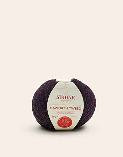 Sirdar F007-0905 Haworth Tweed DK, Nylon, Heathered Heidelberry (905), 50 g, 165 Meter von Sirdar