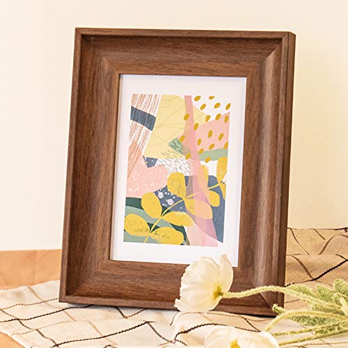 DMCE Nordic Mit Mount Massivholz Bilderrahmen,Perspex-Fenster Essentials Kreativ Fotorahmen,Für Wandmontierbar Freistehende-A Put Picture12.7x17.8cm(5x7inch) von DMCE