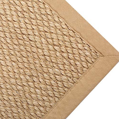 DMCE Waschbar Modern Natürliche Teppich,Rechteckigen Gewebt Teppiche,Zu Tatami Wohnzimmer Schlafzimmer Outdoor,Jute Matte N 40x60cm(16x24inch) von DMCE