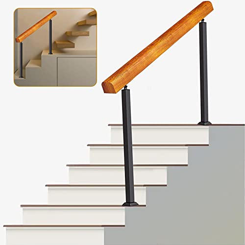 Außentreppengeländer, passend für 1-Stufen-Handlauf aus Massivholz, verstellbares Außentreppengeländer mit Montagesatz, Handläufe für Betontreppenstufen ( Farbe : Height 95cm , Size : 100cm/40inch ) von DMCHENGMA