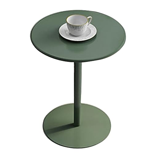 Moderner runder grüner Tisch mit Metall-Eisen-Tischplatte und stabilem Sockeltisch, Küchentisch für 2–4 Personen für kleinen Raum, Heim- und Freizeittisch (Size : 40.5 x 72cm) von DMCHENGMA