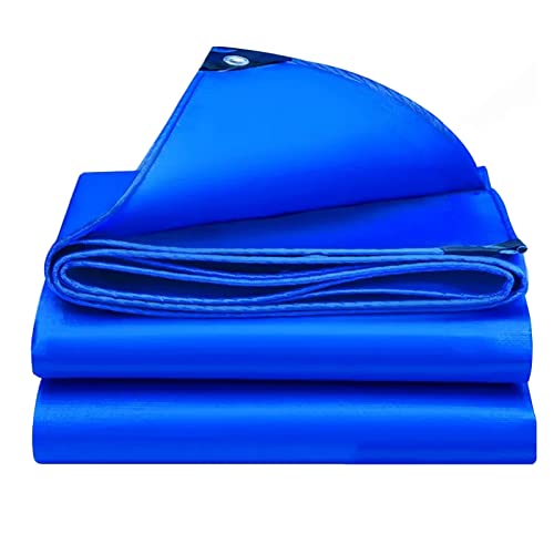 DMCHENGMA Plane, wasserdicht, strapazierfähig, 2 m x 3 m/3 m x 3 m/4 m x 4 m/5 m x 5 m, Blaue PVC-Plane für Möbelböden, Mehrzweckabdeckungen – Unterstützung individuell(2.5x2.5m) von DMCHENGMA