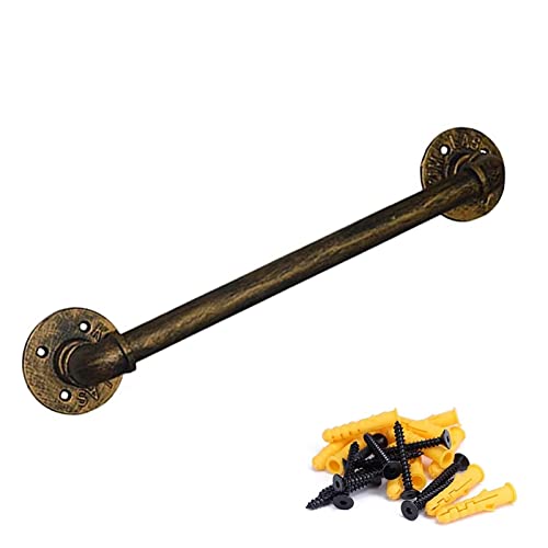 DMCHENGMA Treppengeländer Handlauf rund Antik Messing, Treppen Handläufe drinnen und draußen Haltegriff, schmiedeeiserne Handläufe für Treppen Badezimmer Korridor Stützstange (Size : 30cm) von DMCHENGMA
