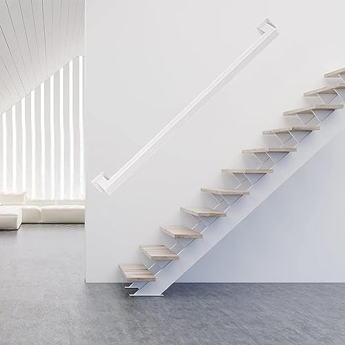 Moderner schwarz/weiß/goldener Treppengeländer-Handlauf für drinnen und draußen – 1 Fuß ~ 20 Fuß Komplettset, 1 m, 1,5 m, 2 m, 2,5 m, 3 m Treppengeländer, Sicherheitshandläufe ( Farbe : Weiß , Size : von DMCHENGMA