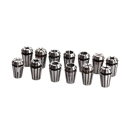0,5 kW luftgekühlte Spindel ER11 Chuck Collet CNC 500W Spindelmotor + 52 mm Klemmen + Stromversorgungsgeschwindigkeit Gouverneur for DIY CNC Für Gravieren/Fräsen(13pcs ER11 Collets) von DMETE