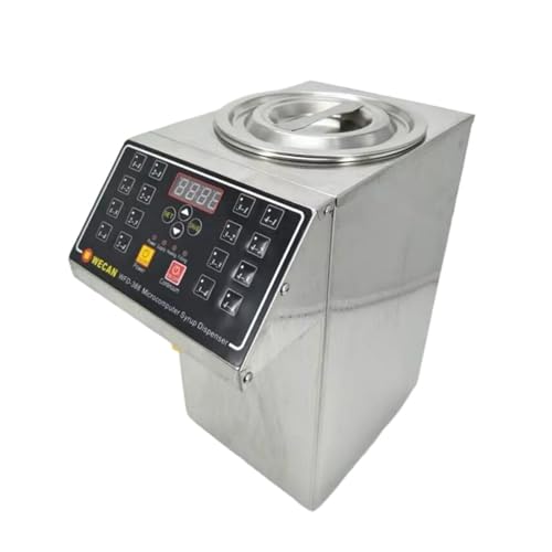 16 Quantitative Fructose Maschine 6L Sirup Fructose Spender Blase Milch Tee Shop Edelstahl Quantifier 500W Eisgeschäfte(Stainless Steel) von DMETE