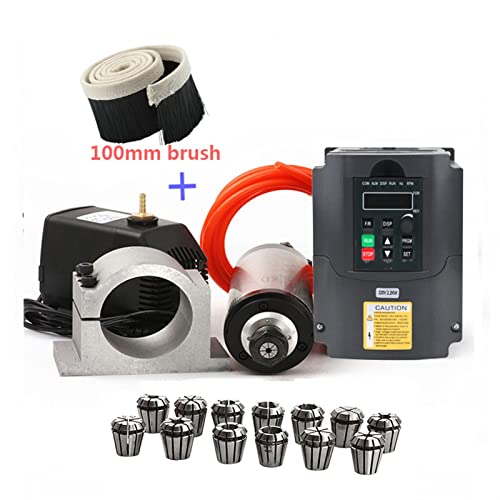 2.2KW Spindelwasserkühlkit Er20. Fräsen Spindelmotor +2. 2kw vfd + 80 Klammer + Wasserpumpe + 13pcs ER20 + 1M Kabel for CNC Router Für Gravieren/Fräsen(Package 4) von DMETE