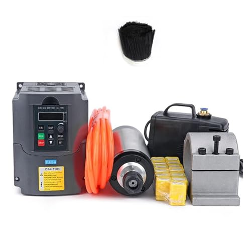2.2kw Spindelwassergekühltes Kit, Er20-Frässpindelmotor +2. 2KW VFD + 80 Klammer + Wasserpumpe + 13pcs ER20 + 1M Kabel for CNC Für Gravieren/Fräsen(Rood,110) von DMETE