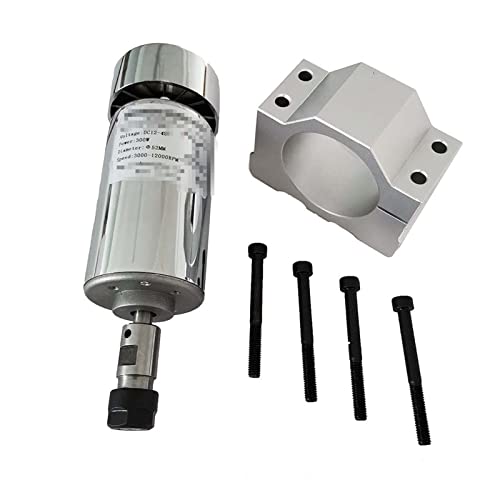 200W 300W 400W 500W Spindelmotor 4 8VDC ER11 ER16. Luftgekühlte Spindel Hochgeschwindigkeitsspindelbürste PCB Graviermaschine und Halterung Für Gravieren/Fräsen(300WER16 and bracket) von DMETE