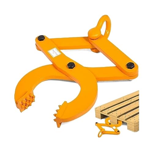 3-Tonnen-Palettengreifer aus Stahl mit einer Schere und konvexen Zähnen, gelber Palettengreifer, robust for das Heben in der Industrie Für den täglichen Gebrauch zu Hause von DMETE