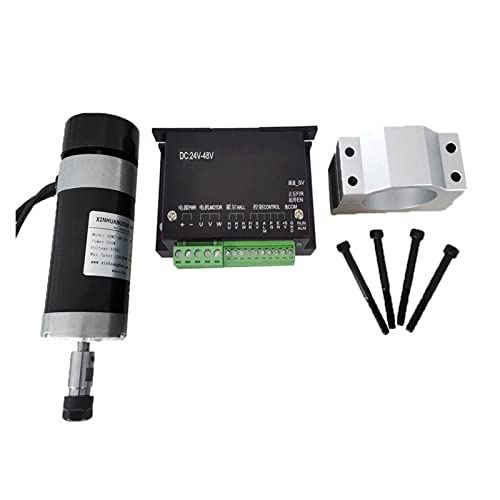 48V 50. 0W ER11. Bürstenlose Spindel + 5 7MM Klemme mit Schrauben + 48V bürstenloser Motortreiber + 4 8VDC 10.5A. Energieversorgung Für Gravieren/Fräsen(Package5) von DMETE