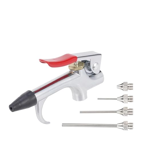 5 Teile/Satz Luftkompressor Blaspistole Metallwerkzeug Lufteinlass-Kit Sprühgebläse Aufblasbare Düse Pneumatisches Werkzeug Staubreinigungswerkzeug-Kit DIY-Malerei von DMETE