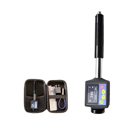 6-in-1 HRC HRB HB HS HL Stahl Härte Tester Metall Durometer for Metalle Zerstörungsfreie Härte Prüfung Messgeräte Komfortable Bedienung(Metal Hardness-grey) von DMETE