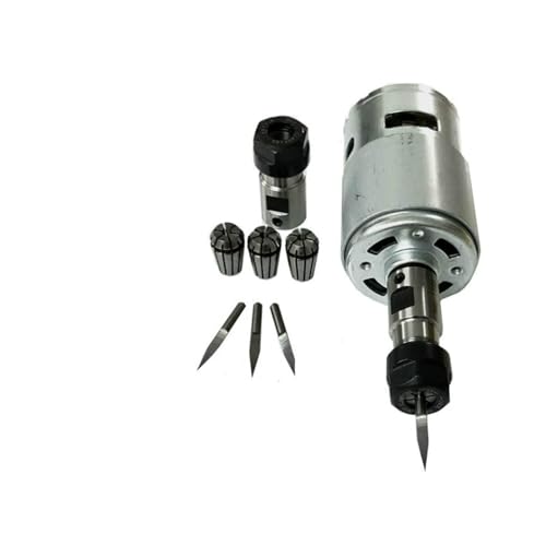 775. DC Motor, 12-36V Kugellager Spindelmotor W / ER11. Verlängerungsstange schnitzt Messer for CNC Router-Maschine 1610 2417 3018 Für Gravieren/Fräsen(Option 2) von DMETE