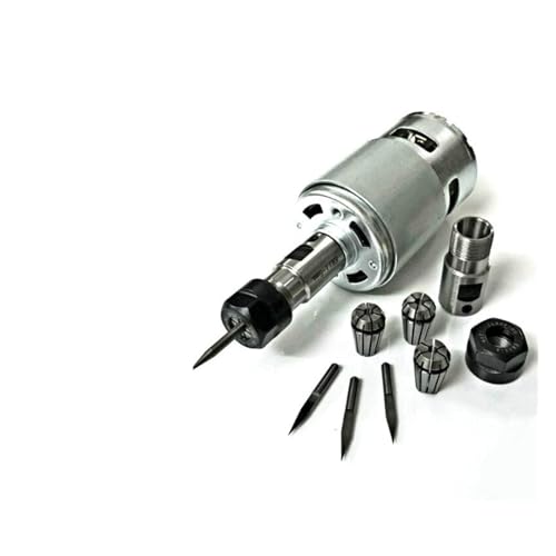 775. DC Motor, 12-36V Kugellager Spindelmotor W / ER11. Verlängerungsstange schnitzt Messer for CNC Router-Maschine 1610 2417 3018 Für Gravieren/Fräsen(Option 3) von DMETE