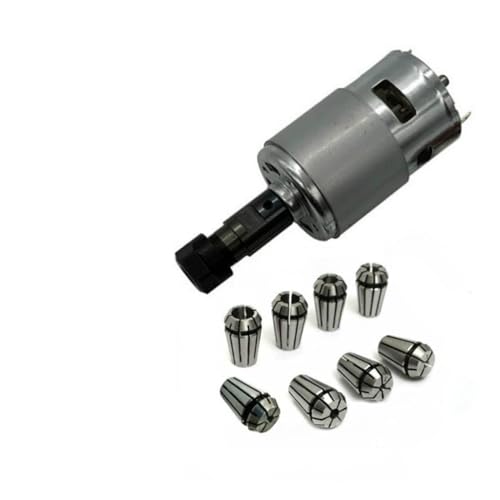 775. DC Motor, 12-36V Kugellager Spindelmotor W / ER11. Verlängerungsstange schnitzt Messer for CNC Router-Maschine 1610 2417 3018 Für Gravieren/Fräsen(Option 4) von DMETE