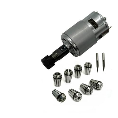 775. DC Motor, 12-36V Kugellager Spindelmotor W / ER11. Verlängerungsstange schnitzt Messer for CNC Router-Maschine 1610 2417 3018 Für Gravieren/Fräsen(Option 5) von DMETE