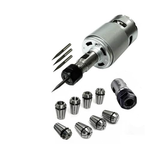 775. DC Motor, 12-36V Kugellager Spindelmotor W / ER11. Verlängerungsstange schnitzt Messer for CNC Router-Maschine 1610 2417 3018 Für Gravieren/Fräsen(Option 6) von DMETE