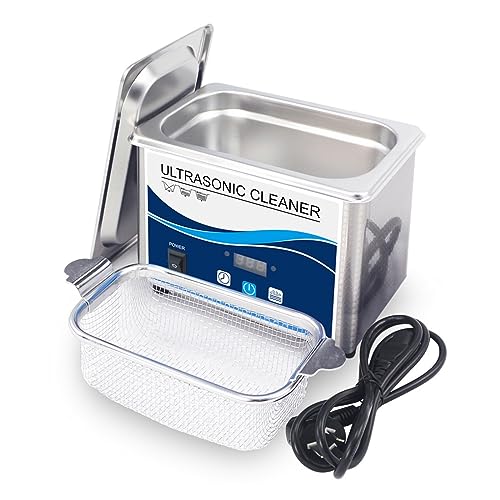 800 Ml 80 W Ultraschallreiniger Edelstahl Waschmaschine Bad Maschine Gläser Schmuck Uhr Prothese Mini Ultraschallwellen-Reinigungstank Schneller von DMETE