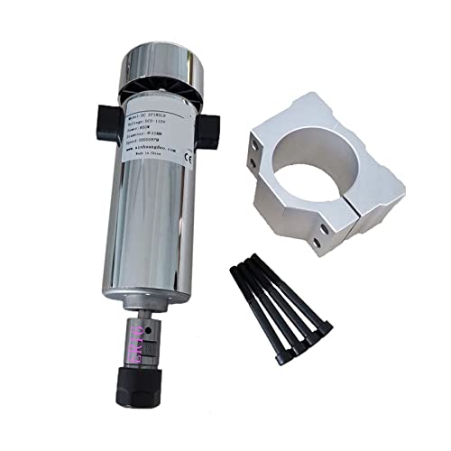 800W Luft gekühlte Spindel ER11 ER16 CNC Spindelmotor + 5 2mm Klemmen 0. 8 kW DC 0-110V 20000 U/min Collet Chuck zum Gravieren Für Gravieren/Fräsen(ER16) von DMETE