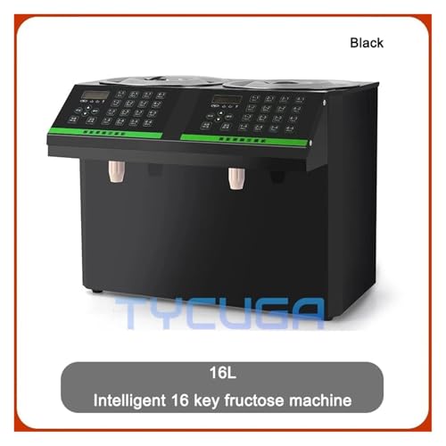 8L/16L Automatische Zucker Maschine 16-Taste Smart Fructose Dispenser Container For Bubble Tea Shop, Schnelle Und Genaue Sirup Kontrolle Eisgeschäfte(16L black) von DMETE