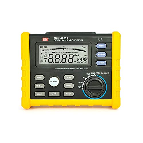 9850A Digitaler Isolationswiderstandstester Megaohmmeter Speicher Megaohm Widerstandsmesser Analog Digital Display Einfache Messungen von DMETE