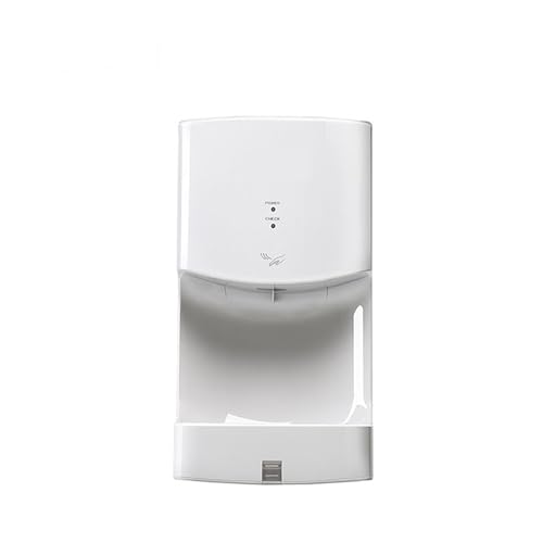 Automatischer Händetrockner, Hochgeschwindigkeits-Badezimmertrockner, an der Wand montierte Händetrocknungsmaschine mit weißer ABS-Kunststoffabdeckung for den Waschraum Wandmontage Gewerbe(White) von DMETE