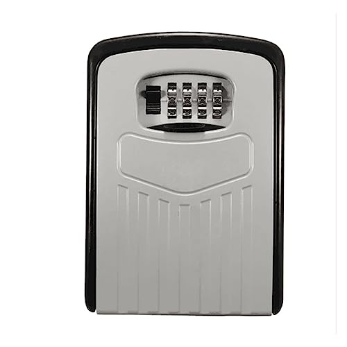 DMETE Große Kombinationsschlüssel-Aufbewahrungsbox, Outdoor-Schlüsseltresor zur Wandmontage, tragbare Schlüsselaufbewahrungsbox for den Innen- und Außenbereich Wohnungsmakler Ersatz(Grey) von DMETE