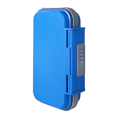 DMETE Sichere Aufbewahrungsbox, Mini-Box, abschließbar for Reisesicherheit, wasserdichte Trockenbox, geschützt mit Stahlbügel, sicher, tragbar Wohnungsmakler Ersatz(Blue) von DMETE