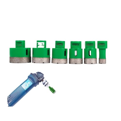 Diamant-Bohrkrone, M14-Gewinde, Keramikfliesen-Lochsägen-Bohrer-Set mit Koffer for Bohren auf Granit, Marmor, Porzellan Heimwerkerbedarf(6 Bits Set1) von DMETE