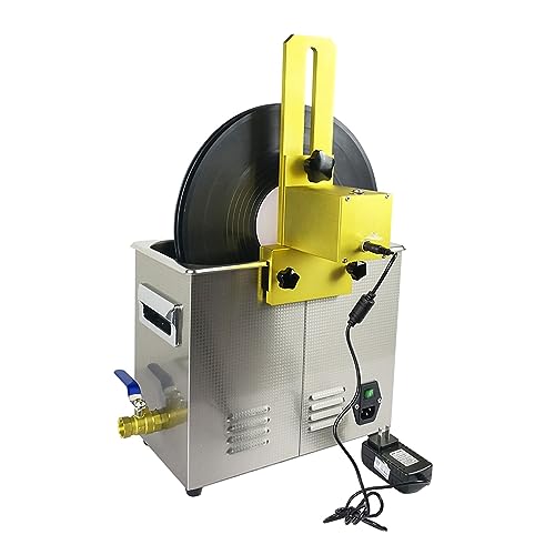 Digitaler Ultraschallreiniger For Vinyl-Schallplatten, Discs, CDs, LPs, Waschen, 6 L Tank, 180 W, Mit Alu-Halterungs-Hebevorrichtungsmotor Schneller von DMETE