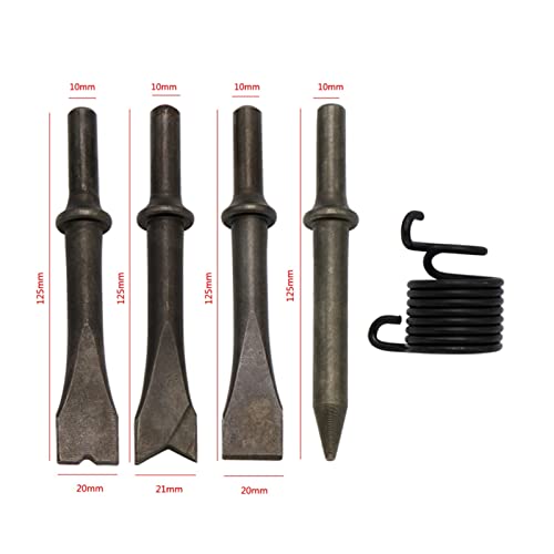 Druckluftwerkzeuge, 120mm Air Hammer Professionelle Handheld Pistolen Gas Schaufeln Kleiner Rostentferner Pneumatische Werkzeuge mit 4 Meißel Set(Spade tip) von DMETE