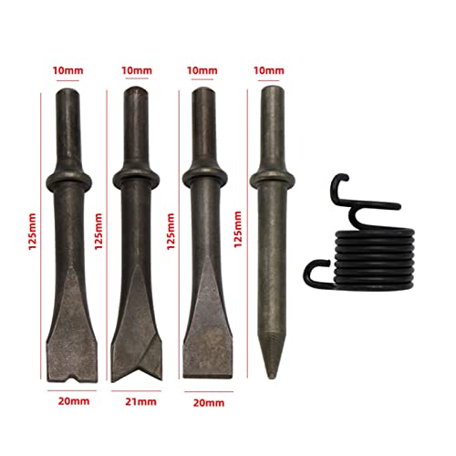 Druckluftwerkzeuge, 150Y 120mm Air Hammer Handheld Pistolengas Schaufeln Kleiner Rostentferner Pneumatische Werkzeuge mit 4 Meißeln(Spade tip) von DMETE