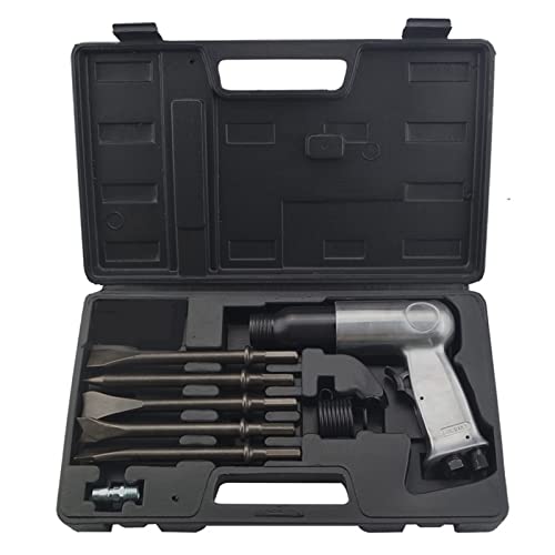Druckluftwerkzeuge, 190mm Air Hammer Pneumatische Waffe Werkzeug Set Hochleistungsstoßabsorption mit 4 stücke Meißel Ergonomisch Griff von DMETE