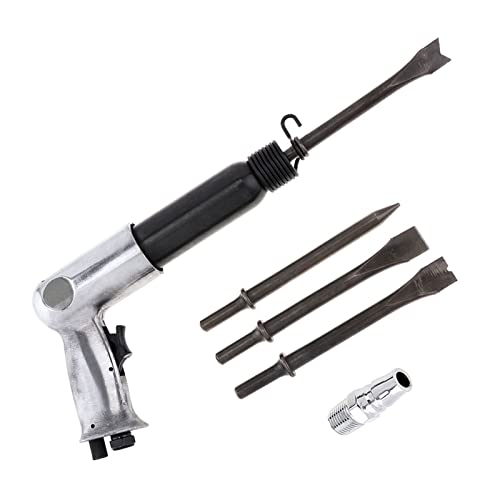 Druckluftwerkzeuge, 9150 9190 9250 Professioneller Lufthammer Handluftschaufel Kleine Gasschaufel Rostentferner Pneumatische Werkzeuge mit 4 Meißeln(Model-TR9190) von DMETE