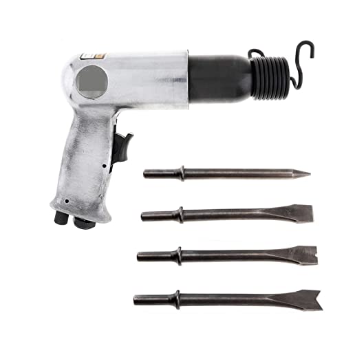 Druckluftwerkzeuge, 9190 190 mm professioneller pneumatischer Hammer Handpistole Luftschaufeln kleine Gasmeißel Rostentferner pneumatische Schneidwerkzeuge(9190 with 4 Shovels) von DMETE