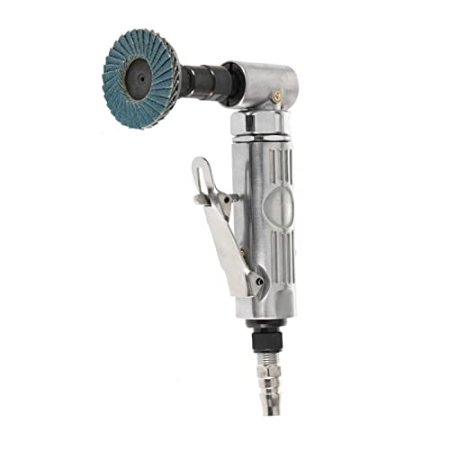 Druckluftwerkzeuge, Poratble Mini 1/4 Luftwinkel-Stabschleifer 90-Grad-Pneumatik-Schleifpoliermühle Graviermaschine mit Schleifscheiben-Werkzeugsatz(Only Machine) von DMETE