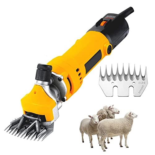 Elektro-Rasenmäher, 1000 W elektrischer Schafscherschneider 9 Gänge Ziegenwolle Rasiereinstellung Push-Trimmer-Werkzeug Leistungsstarke Scherenmaschine Elektro-Rasenmäher, 1000 W elektrischer Schafscherschneider 9 Gänge Ziegenwolle Rasiereinstellung Push-Trimmer-Werkzeug Leistungsstarke Scherenmaschine von DMETE