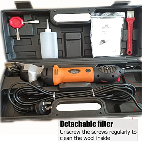 Elektro-Rasenmäher, 1200W 6-Gang-Elektro-Schafscherschneider Ziegenwolle-Rasiereinstellung Push-Trimmer-Werkzeug Leistungsstarke Scherenmaschine Elektro-Rasenmäher, 1200W 6-Gang-Elektro-Schafscherschneider Ziegenwolle-Rasiereinstellung Push-Trimmer-Werkzeug Leistungsstarke Scherenmaschine von DMETE