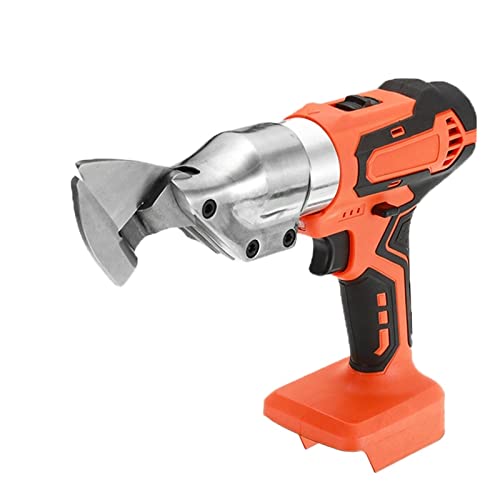 Elektro-Rasenmäher, 18V elektrische kabellose Eisenschere Metallschneidewerkzeug Aluminiumlegierung Edelstahl Messer Akku(With 2 Battery,Type) von DMETE
