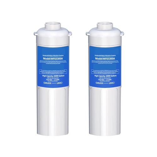 Ersatz-Wasserfilter for Trinkwasser unter der Spüle, direkt angeschlossenes Trinkwasserfiltersystem unter der Theke Untertisch- und Arbeitsplattenfiltration(2x Replace Filter) von DMETE