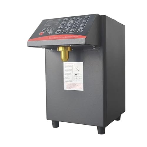 Fructose Maschine 16 Arten Sirup Dispenser 8L Behälter For Bubble Tea/Coffee Shop Fructose Dispenser Fructose Quantizer Eisgeschäfte(Noir) von DMETE