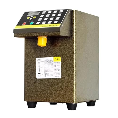 Fructoseautomat 16 Tasten Sirupspender Automat 8L Behälter Fructosemengenspender Eisgeschäfte(Gold) von DMETE