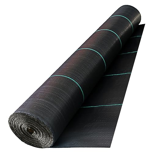 Gewerbliche Qualität, Boden, Straße, große Auffahrt, durchlässiges Gewebe, Stabilisierungsrolle, Mattenunterlage, Schwarz, for den Außenbereich, wasserdicht Heimwerkerbedarf(15.2 mx3.8m) von DMETE