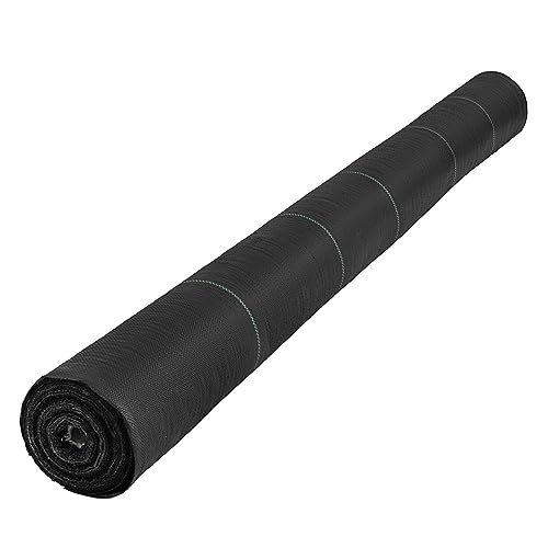 Große Unkrautbarriere, Landschaftsstoff, gewebter Bodendecker for den Garten, Unkrautbekämpfungsstoffmembran, Garten-Bodendecker, Schwarz Heimwerkerbedarf(250 x 4 ft) von DMETE