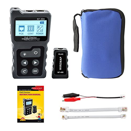 LCD Netzwerkkabel-Tester LAN-Test Poe Checker NF-488. Inline-Poe-Spannungsstromprüfgerät mit Kabelverfolger des Ethernet Für Ethernet und Telefon LCD Netzwerkkabel-Tester LAN-Test Poe Checker NF-488. Inline-Poe-Spannungsstromprüfgerät mit Kabelverfolger des Ethernet Für Ethernet und Telefon von DMETE