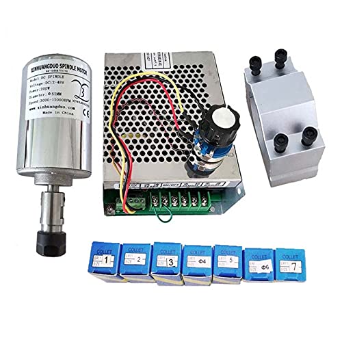 Luft gekühlt 0,2 kW. CNC spindleMotor Kit ER11 Spannfutter 200W Spindle Motor/Stromversorgung Drehzahlregler for das Gravieren Für Gravieren/Fräsen(Package 6) von DMETE