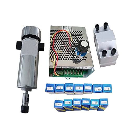 Luft gekühlt 0,8 kW DC110 20000 U/min CNC Spindlemotor -Kit ER11/ Chuck 800W Spindelmotor + Stromversorgungsgeschwindigkeit Gouverneur for Gravur Für Gravieren/Fräsen(Package 6) von DMETE