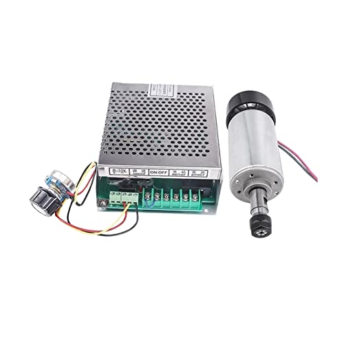 Luft gekühlte 0,5 kW Luft gekühlte Spindel ER11 CNC 500W Spindelmotor + Stromversorgungsgeschwindigkeit Gouverneur for DIY CNC Für Gravieren/Fräsen von DMETE